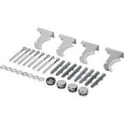 ECD Germany Ophangbeugel voor badkamerradiatoren - chroom - montagemat...