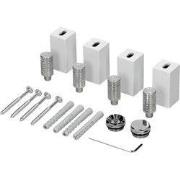 Console voor design radiatoren wit/zilver voor rechte LuxeBath modelle...