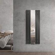 Platte badkamerradiator met spiegel 1200x450 mm Antraciet ML-Design