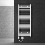 Badkamerradiator Sahara 600 x 1500 mm Witte rechte zijaansluiting met ...