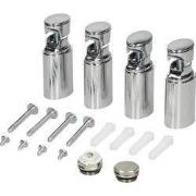 Beugel voor badkamerradiatoren Chroom voor rechte en gebogen modellen ...