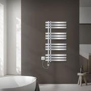 Badkamer radiator middenaansluiting 500x1000 mm chroom met verwarmings...
