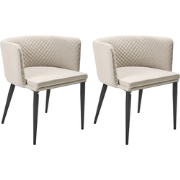 LIMASSON - Tuinstoel set van 2 - Beige - Stof