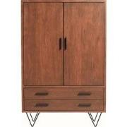 Kast Donkerbruin Mangohout - 110x40x180 - Metaal - Ubud - Giga Meubel