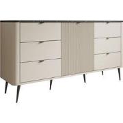 Meubella - Dressoir Mace - Beige - 160 cm - Met lades