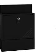 Wandbrievenbus metaal met kijkvnster - Voorzien van slot - Antraciet