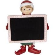 Clayre & Eef Decoratie Beeld Elf 18x15x23 cm Rood Kunststof