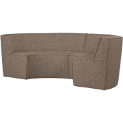 WOOOD Europa 4-Zits Eetbank - Polyester - Bruin - 133x133x87