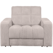 WOOOD Second Date Fauteuil - Grove Ribstof - Naturel