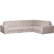 WOOOD Second Date Hoekbank Rechts - Grove Ribstof - Naturel