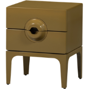 WOOOD nachtkastje 2 lades Merge - Hout - Honing Geel - 57x44x45 cm