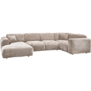 WOOOD Cloud Hoekbank Rechts - Chenille - Naturel - 80x345x198 cm