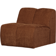 WOOOD Mojo 1-Zits Bank - Ribstof - Roest Bruin - 74x80x97