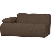WOOOD Mojo 1,5-Zits Bank Met Arm Links - Bouclé - Bruin - 74x160x97