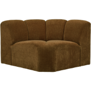 WOOOD Mojo Bank Hoekelement - Ribstof - Honing Geel - 75x68x77