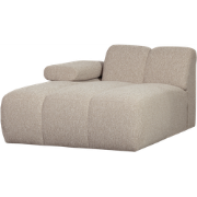 WOOOD Mojo Chaise Longue Elementenbank Links - Bouclé - Beige