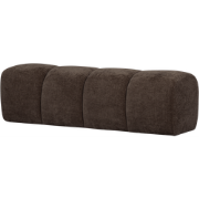 WOOOD Mojo Eetbankje 164 cm Mojo - Ribstof - Bruin - 49x164x45