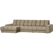 WOOOD Second Date Chaise Longue Links - Structure Velvet - Wheatfield
