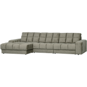 WOOOD Second Date Chaise Longue Links - Structure Velvet - Frost