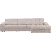 WOOOD Second Date Chaise Longue Rechts - Grove Ribstof - Naturel