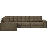 WOOOD Second Date Hoekbank Links - Structure Velvet - Bonsai