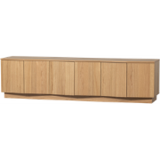 WOOOD Zuma tv-meubel - Push-To-Open - Eiken - Transparant - 52x200x45