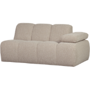 WOOOD Mojo 1,5-Zits Bank Met Arm Rechts - Bouclé - Beige - 74x160x97