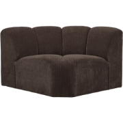 WOOOD Mojo Bank Hoekelement  - Ribstof - Bruin - 75x68x77