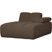 WOOOD Mojo Chaise Longue Elementenbank Rechts - Bouclé - Bruin