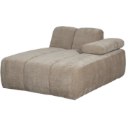 WOOOD Mojo Chaise Longue Elementenbank Rechts - Ribstof - Donker Zand