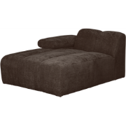 WOOOD Mojo Chaise Longue Elementenbank Links - Ribstof - Bruin