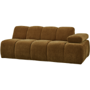 WOOOD Mojo 2-Zits Bank Met Arm Rechts - Ribstof - Geel - 74x200x97