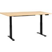 DESTINES - Elektr bureau - Zwart/Lichtbruin - 160 x 72 cm - Vezelplaat