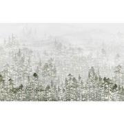 Mistig dennenbos - Kinderbehang - 389,6 cm x 280 cm - Walloha