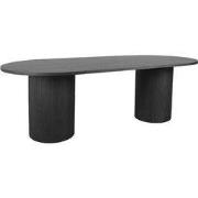 LABEL51 Eetkamertafel Oliva - Zwart - Eiken - 240 cm