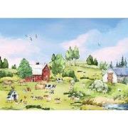 Op de boerderij - Kinderbehang - 389,6 cm x 280 cm - Walloha