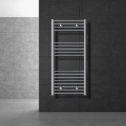 Badkamerradiator Sahara 600x1200 mm chroom gebogen met zijaansluiting