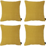 Madison -  Sierkussen Panama mustard - Ca. 60x60 cm - Set van 4