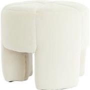 Light & Living - Poef BATOEMI - Ø51x45cm - Wit