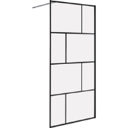 TAPAJOS - Douchewand - Zwart - Veiligheidsglas