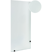 ICALMA - Douchescherm - Zwart - Veiligheidsglas