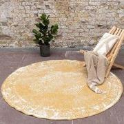 Rond Buitenkleed sage - Geel/Okergeel - dubbelzijdig - EVA Interior - ...