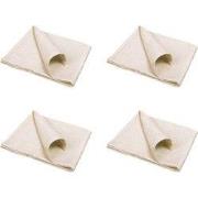 QUVIO Servet – Katoen – 40x40cm – Beige – Set van 4