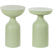 COTA/TENJO - Bijzettafel set van 2 - Lichtgroen - Metaal