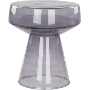LAGUNA - Bijzettafel - Grijs - Glas