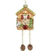 Clayre & Eef Kersthanger 7x4x10/17 cm Bruin Glas