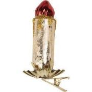 Clayre & Eef Kersthanger 5x4x9 cm Zilverkleurig Glas