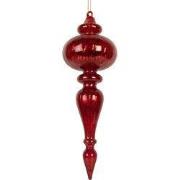 Clayre & Eef Kerstbal Ø 9x28 cm Rood Glas