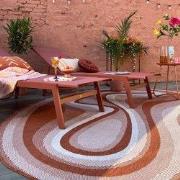 Organisch gevormd buitenkleed Loop Stone Roest - Polypropyleen - 240 x...