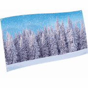 Achtergronddoek sneeuwbos 150x75 cm